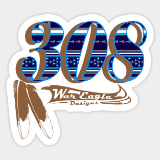 308 (Brown) Sticker